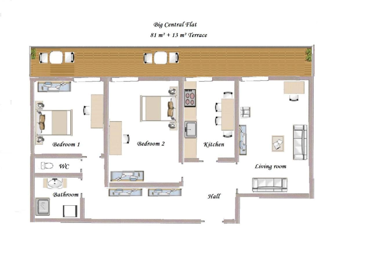Апартаменти Notre Dame - Huge Sunny Modern 2Br Flat - Terrace Ніцца Екстер'єр фото
